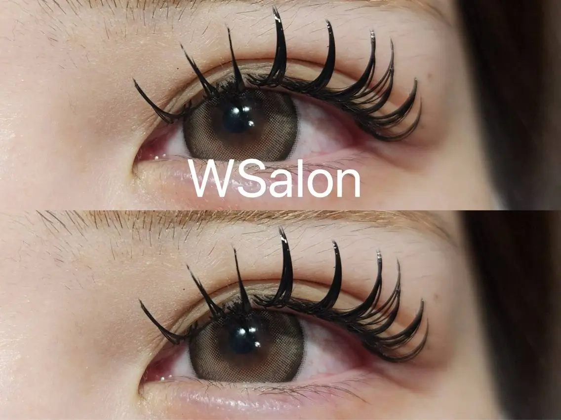 マツエク・マツパ 付け放題 バインドロック カラーマツエク フラットラッシュ 韓国風マツエク W Salon アイラッシュのマツエク・マツパデザイン