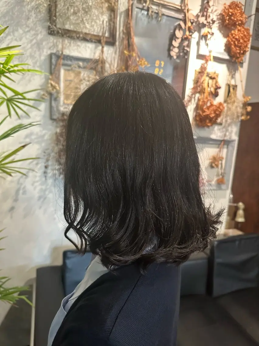ミディアム パーマ 💜推しインナー カラー/菊池柊真💜のヘアスタイル