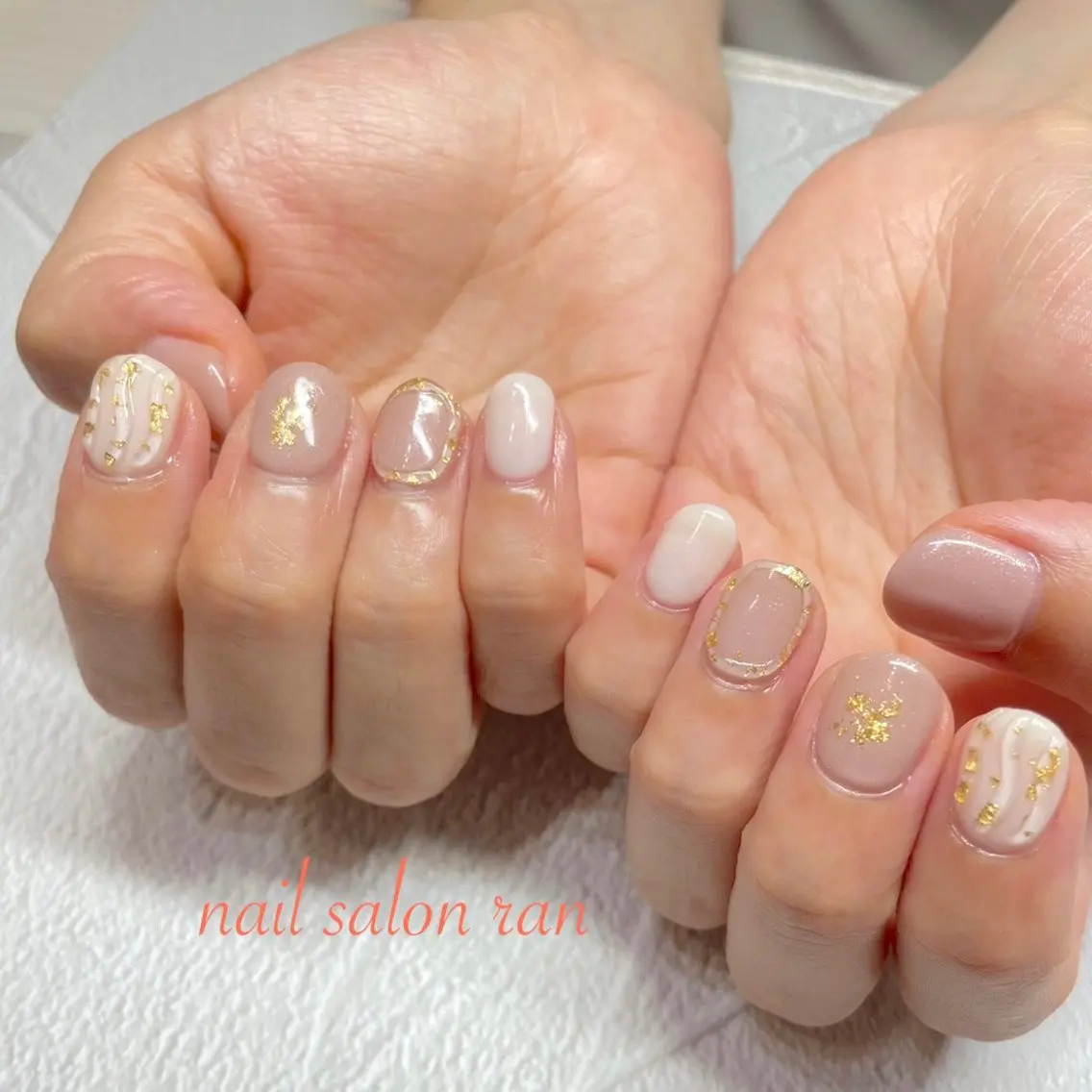 ネイル ラメ(グリッター) ニュアンスネイル シンプルネイル nailsalon ranのネイルデザイン