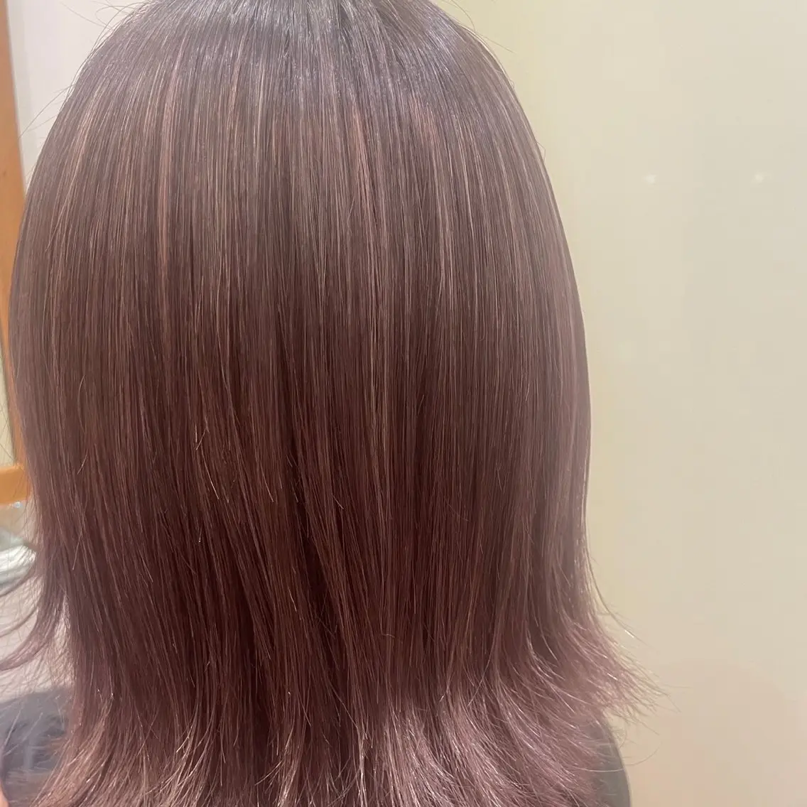 カラー ピンクカラー ピンクパープル 佐藤 綾のヘアスタイル