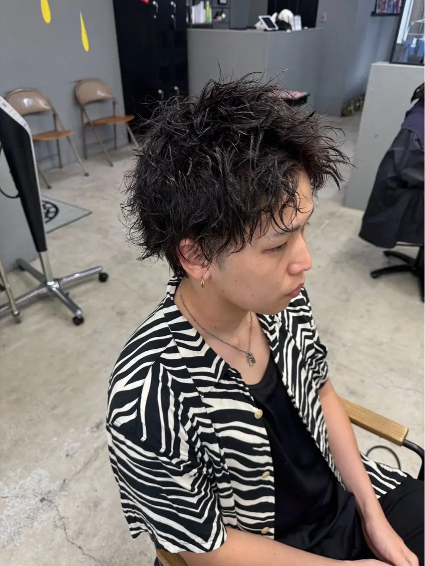 ショート パーマ メンズ メンズ専門サロン wokeのヘアスタイル