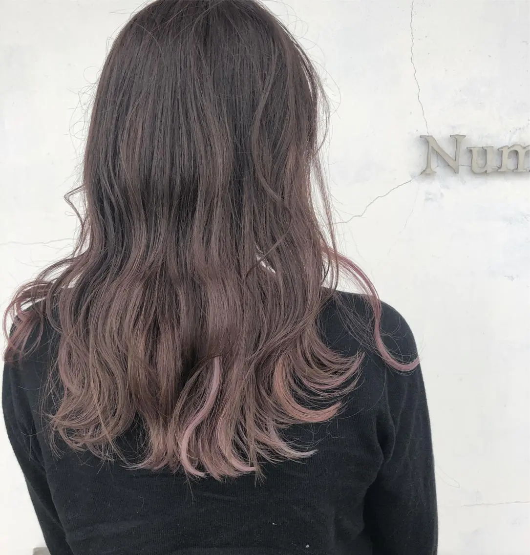 カラー ベージュカラー インナーカラー ピンクカラー ピンクベージュ 遠藤 和美のヘアスタイル