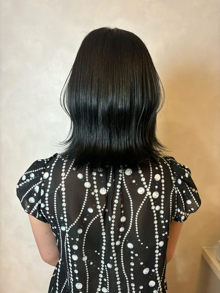 ミディアム カラー 米倉 柚葉のヘアスタイル