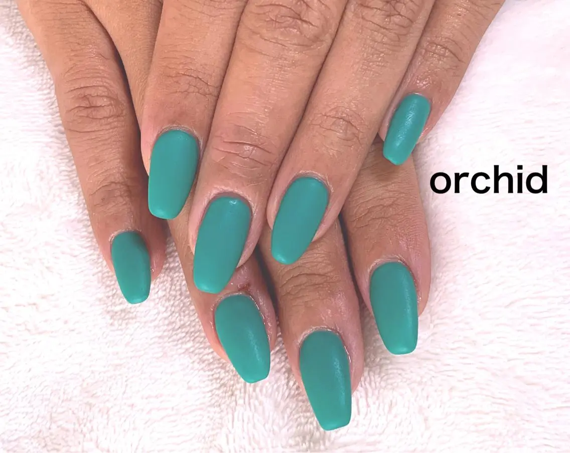 ネイル ワンカラーネイル スカルプネイル orchid ♡オーキッドのネイルデザイン