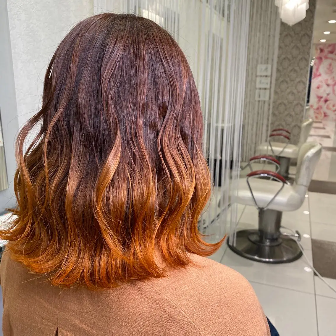 ミディアム カラー ヘアアレンジ ヘアカラー トリートメント 金森 斗夢のヘアスタイル