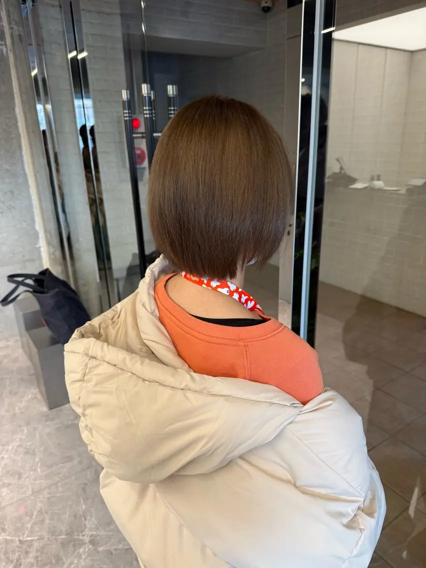 ショート カラー ヘアカラー トリートメント 【感動の艶髪💖】 溝の口/坂本柊星のヘアスタイル