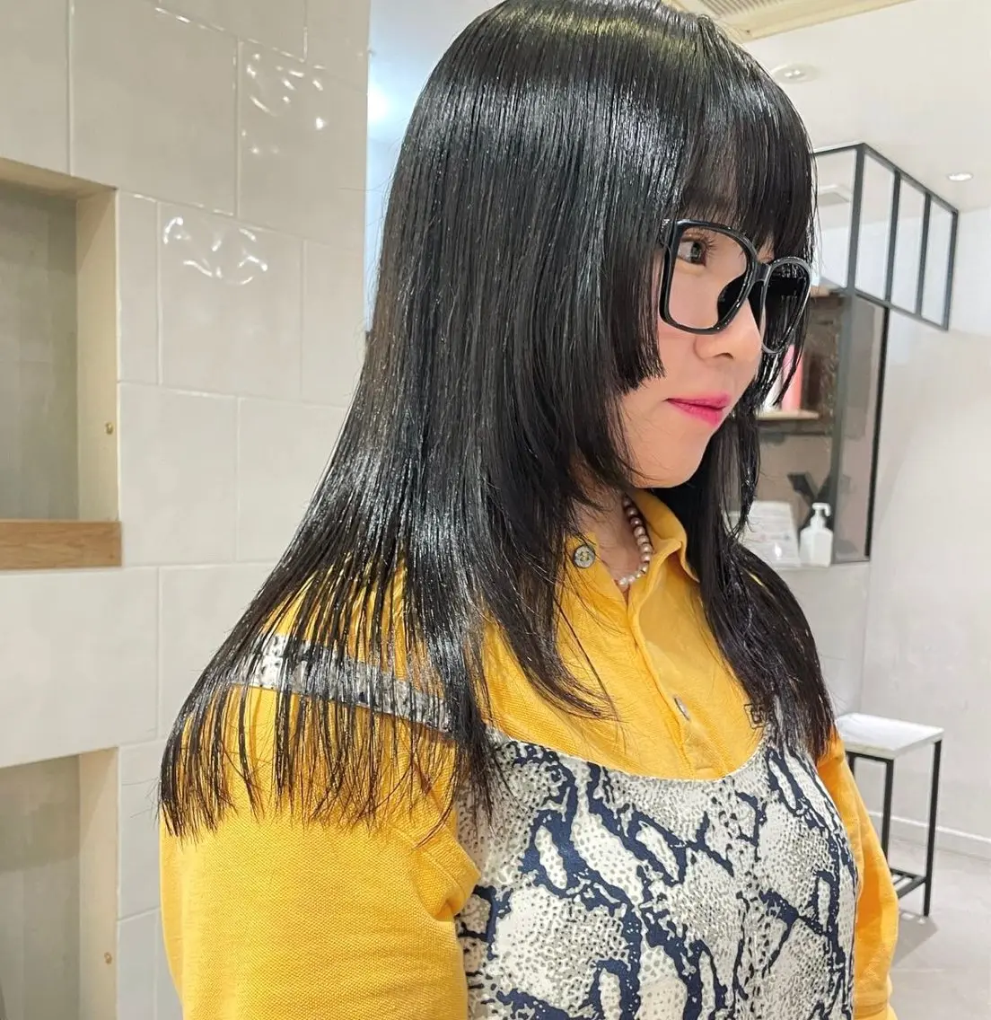 セミロング レイヤーカット HIBIKI/原宿 ハッシュカット🪄のヘアスタイル