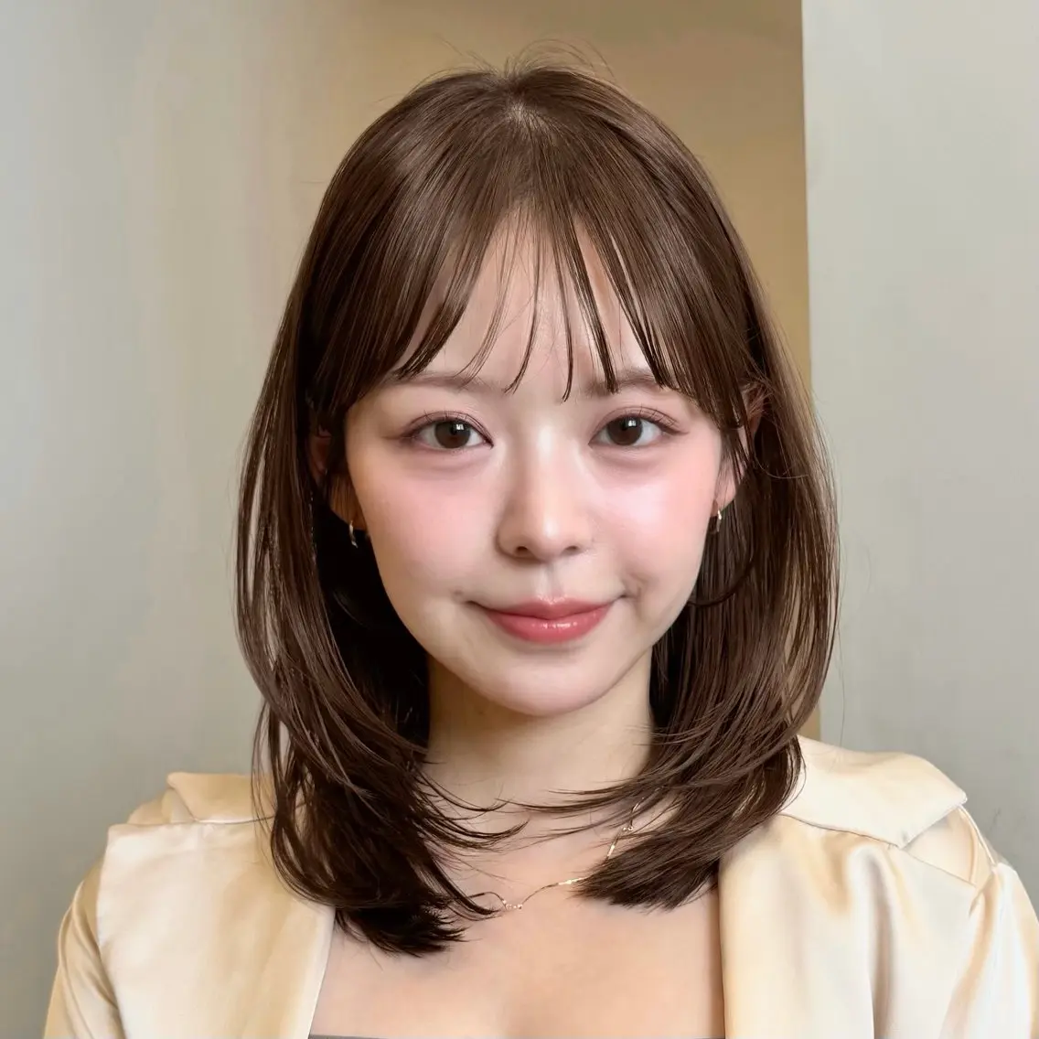 ミディアム カラー SAKI 新宿のヘアスタイル