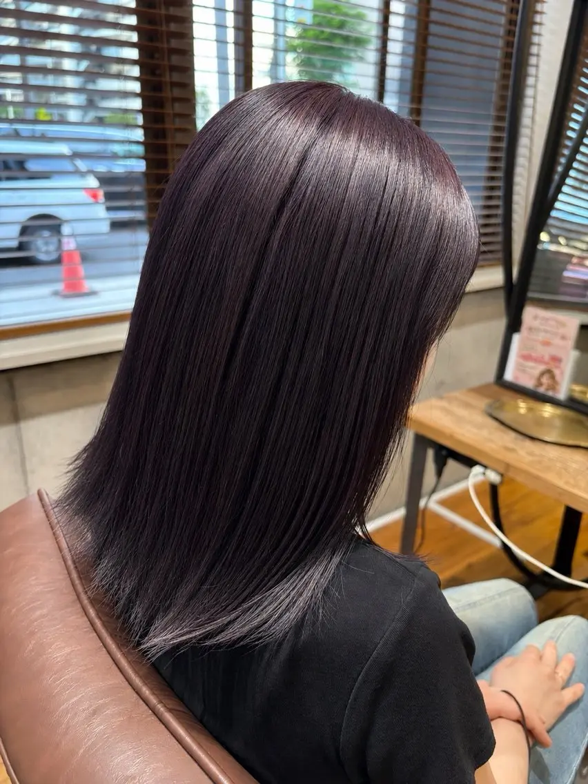 セミロング カラー ブリーチ 透明感カラー ダブルカラー グレージュ ラベンダーカラー ヘアカラー 🌊インナーカラー 🐬櫻井海星のヘアスタイル
