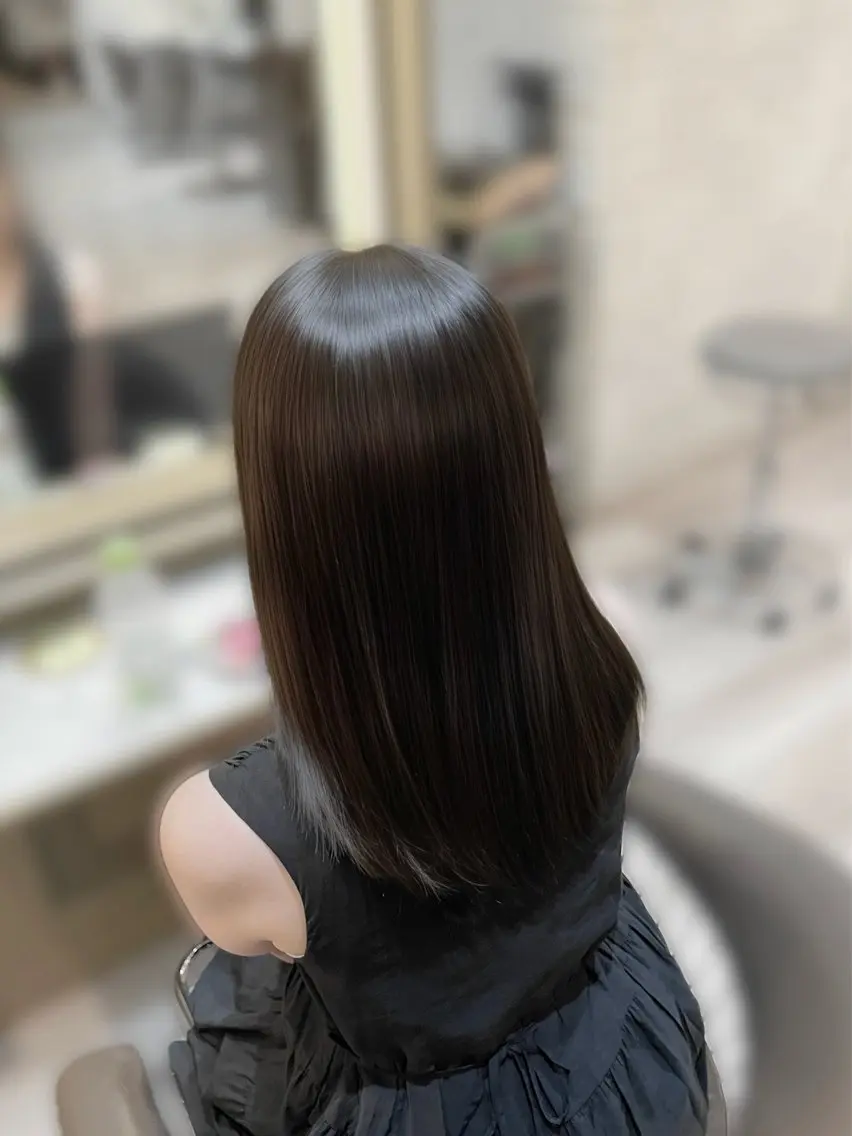 セミロング カラー ヘアカラー 百愛 ‎🤍 cloe 新宿のヘアスタイル