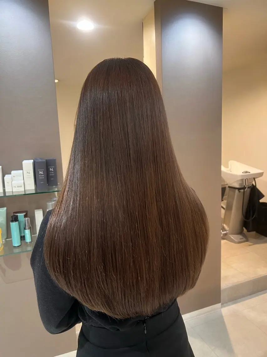 ロング 髪質改善 トリートメント 酸熱トリートメント 髪質改善メニュー 長井 美佐子のヘアスタイル
