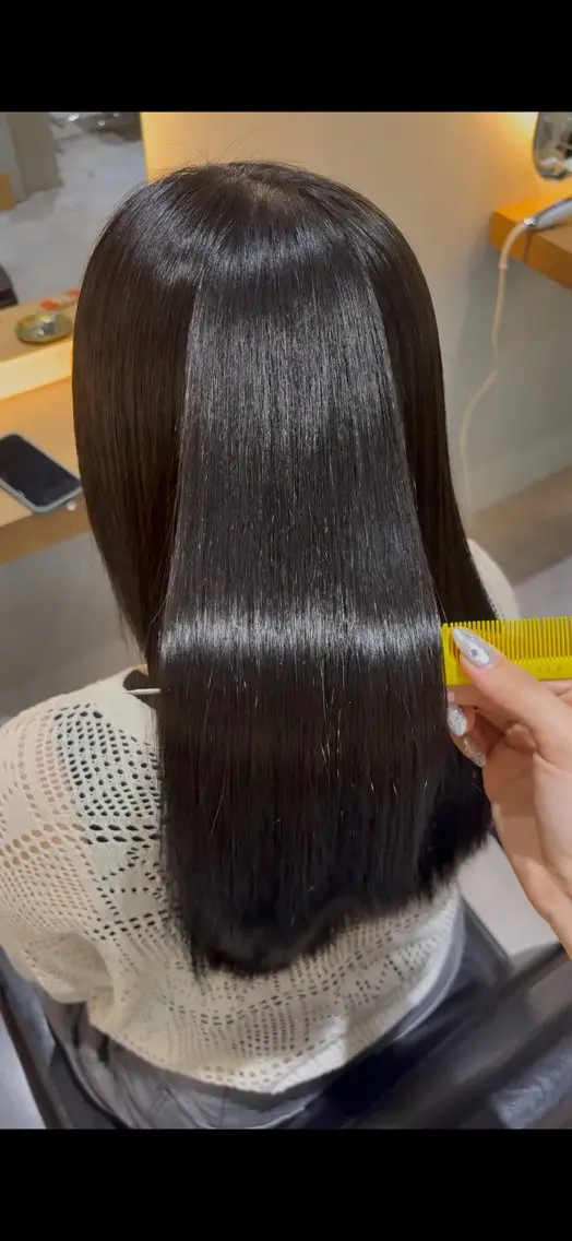 ロング カット 縮毛矯正 トリートメント 🌿ボブ/美髪矯正/ 艶カラー/Rukiのヘアスタイル