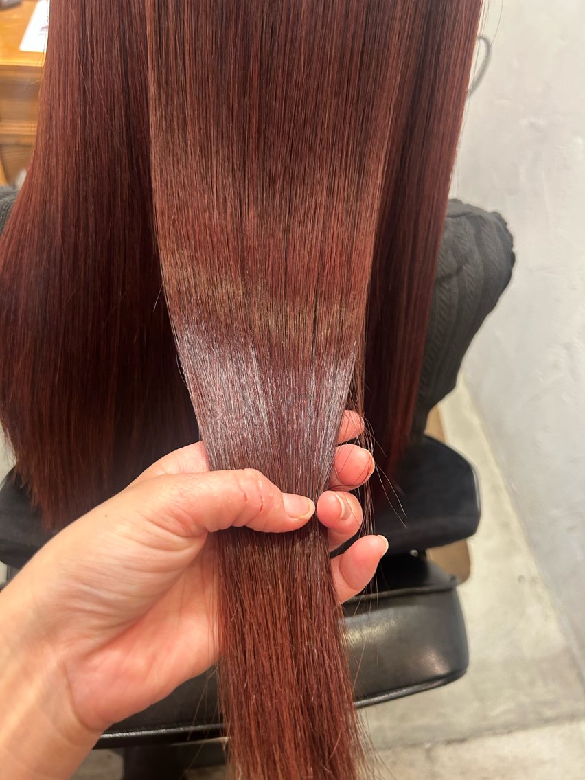 カラー レッドカラー 髪質改善 カット ヘアカラー 🌷-5歳を実現 梅田その子🌷のヘアスタイル