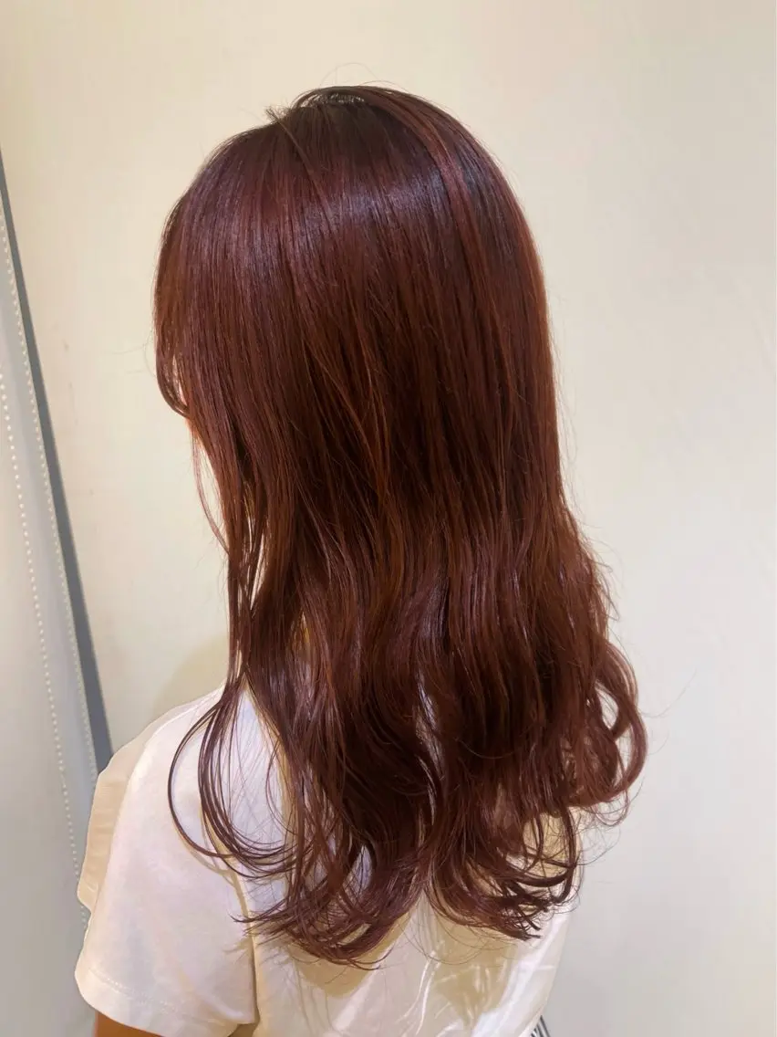 ロング カラー ブリーチ ブリーチなしカラー ピンクカラー ヘアカラー トリートメント 髪質改善縮毛矯正 💎TOMOのヘアスタイル