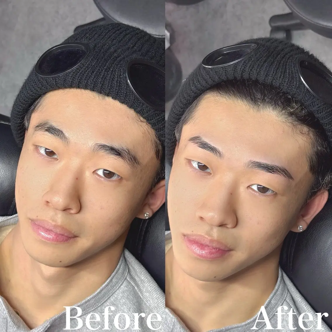 メンズ アイブロウ ワックス脱毛 眉カット 2空きあり Yusukeの眉毛・アイブロウイメージ