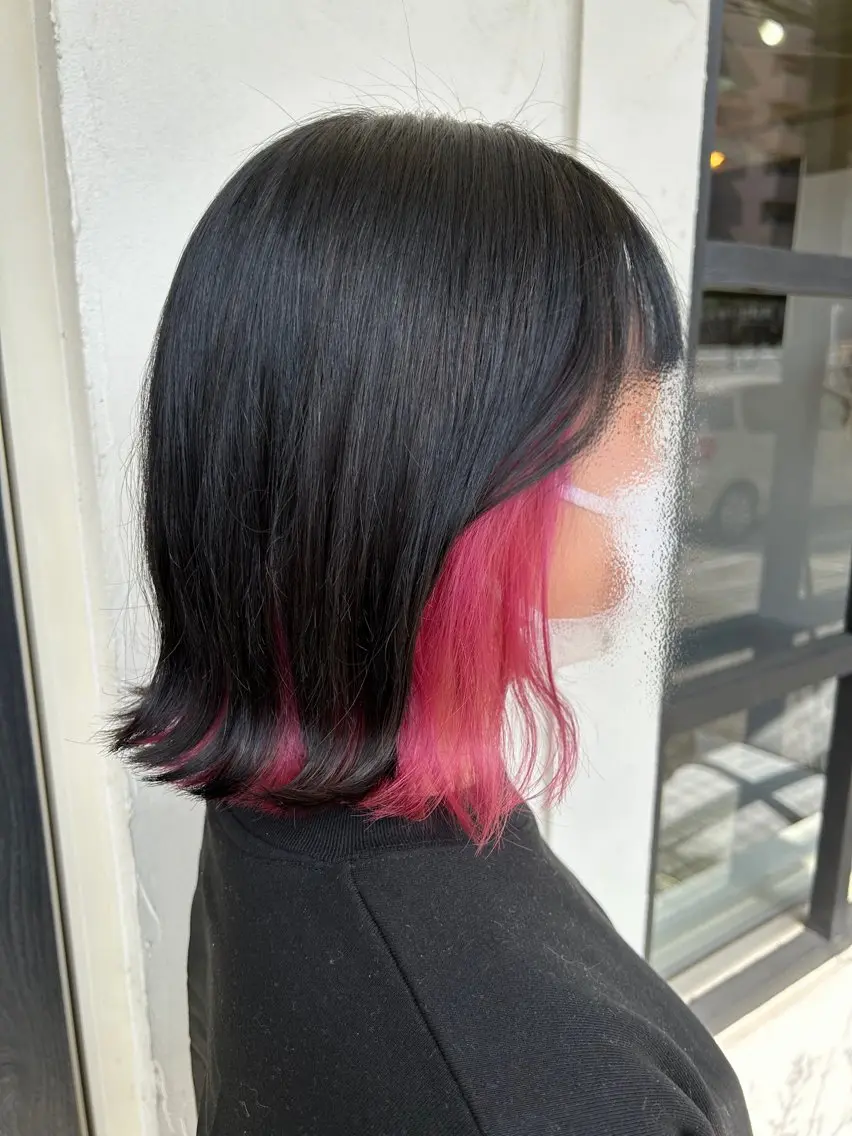 ミディアム カラー 永井 里歩のヘアスタイル