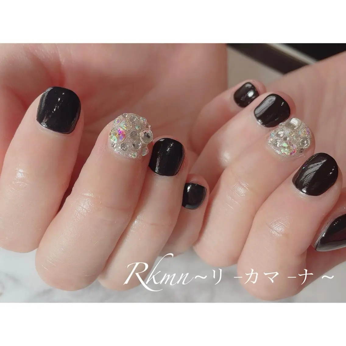 ネイル アートネイル ショートネイル 春ネイル ハンドネイル フットネイル ハンドケア Rkmn ~リ-カマ-ナ~のネイルデザイン