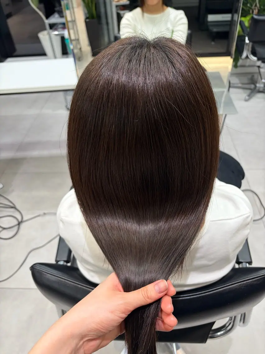 ロング 縮毛矯正 縮毛矯正 吉田 なづなのヘアスタイル