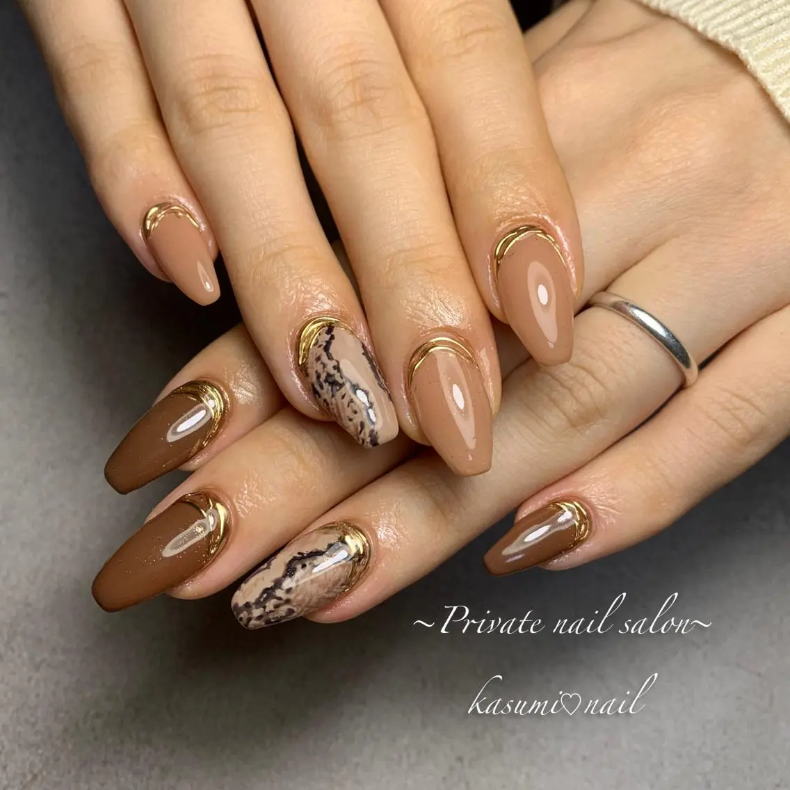 ネイル マグネットネイル ミラーネイル ニュアンスネイル 春ネイル KASUMI♡ Nailのネイルデザイン