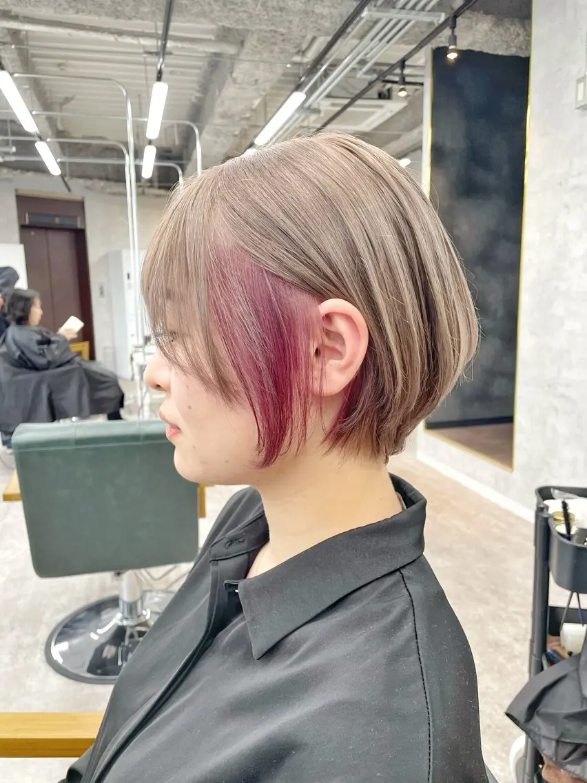 ショート カラー ヘアカラー トリートメント 似合わせ🌿‬髪質 改善🧸RYUGOのヘアスタイル