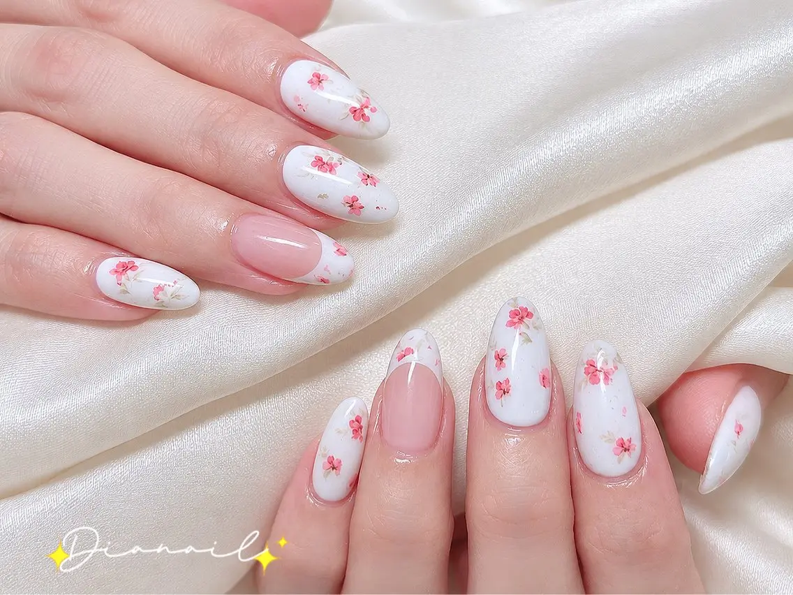 ネイル フットネイル 韓国ネイル レース マグネットネイル ニュアンスネイル ハンドネイル Dia nail サロンのネイルデザイン