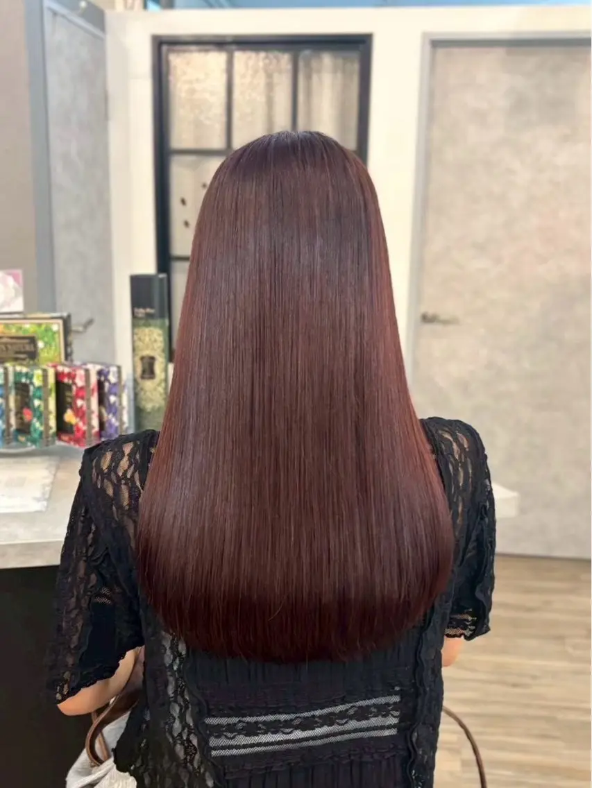 ロング カット ヘアカラー トリートメント VISAGE ba.sk 金子詩帆のヘアスタイル