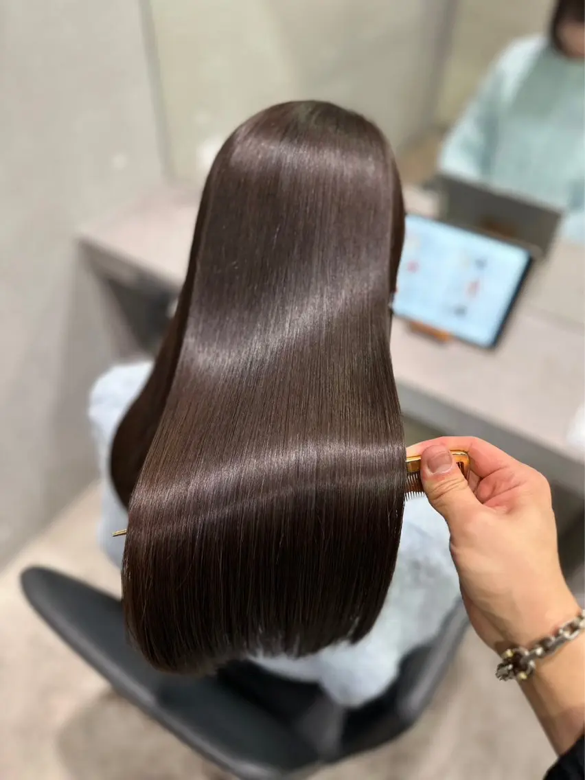 ロング 【ヤバ髪から美髪へ】 縮毛矯正特化アチワのヘアスタイル