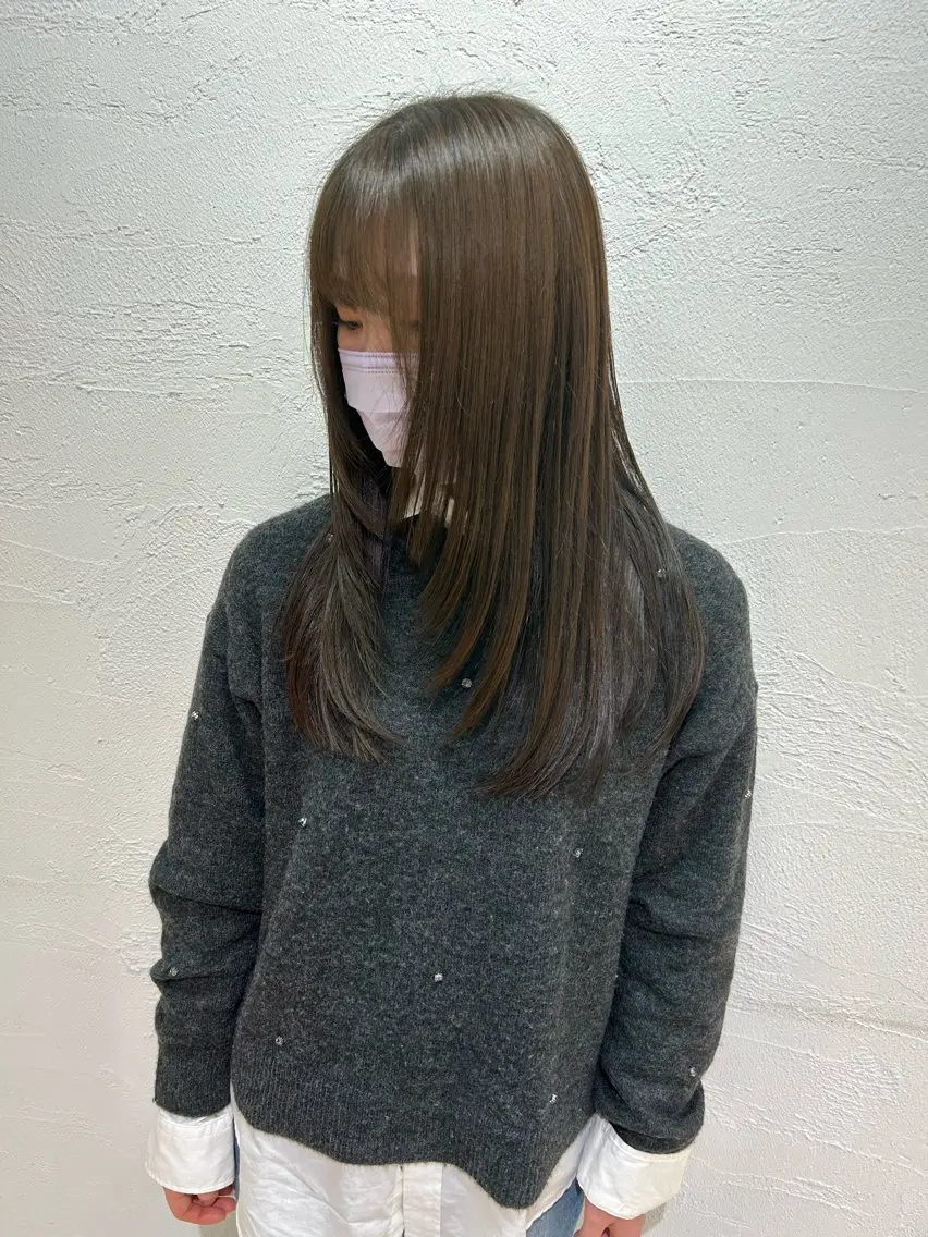 ロング カット ヘアカラー トリートメント ウルフカット 🐹朝日🐹のヘアスタイル