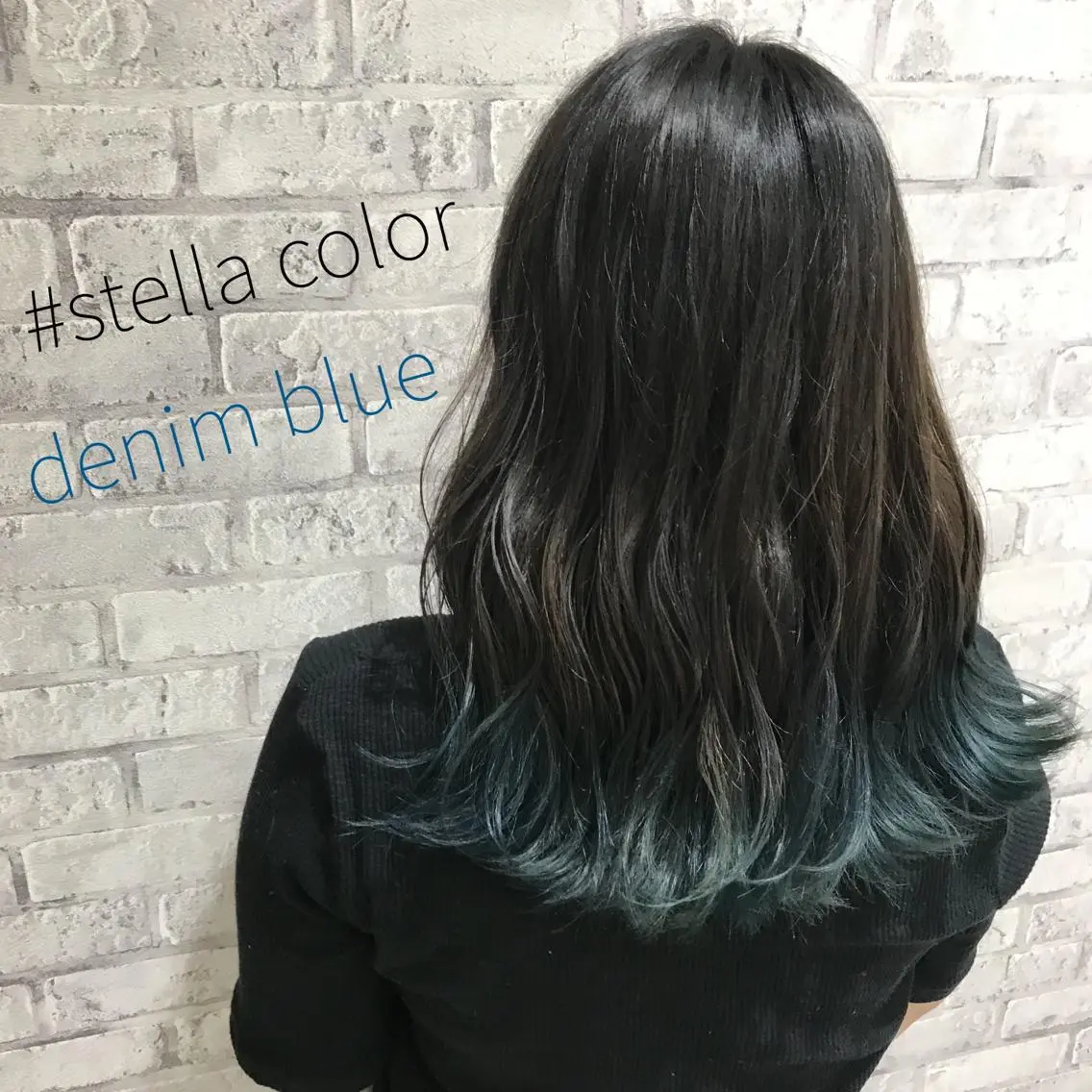 セミロング カラー ブルーカラー Oopsレイヤー 加藤澄都のヘアスタイル