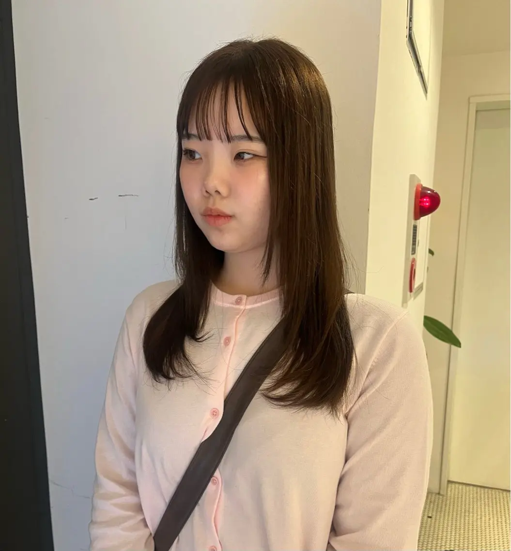 ミディアム トリートメント ヘアカラー トリートメント あやか/ベージュ /透け感カラーのヘアスタイル