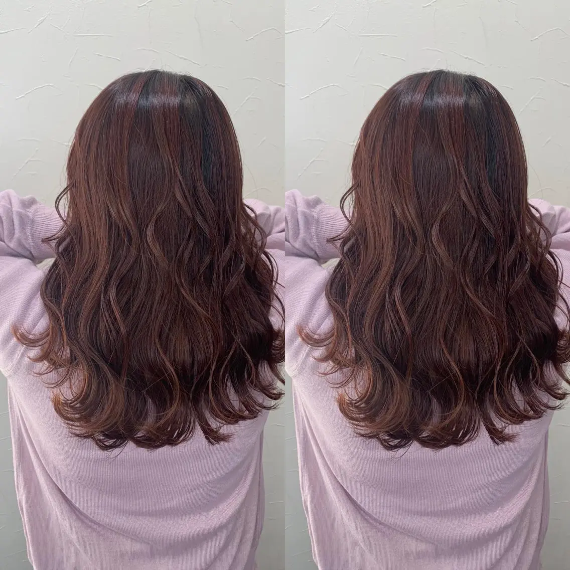 セミロング ピンクブラウン カット パーマ お悩み、似合わせ提案 将真のヘアスタイル