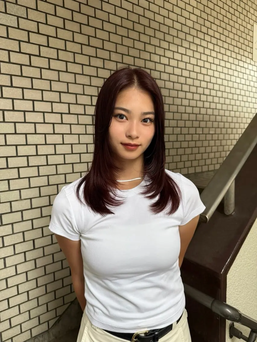 ミディアム カラー まろやか透明感カラー ♡MANAのヘアスタイル