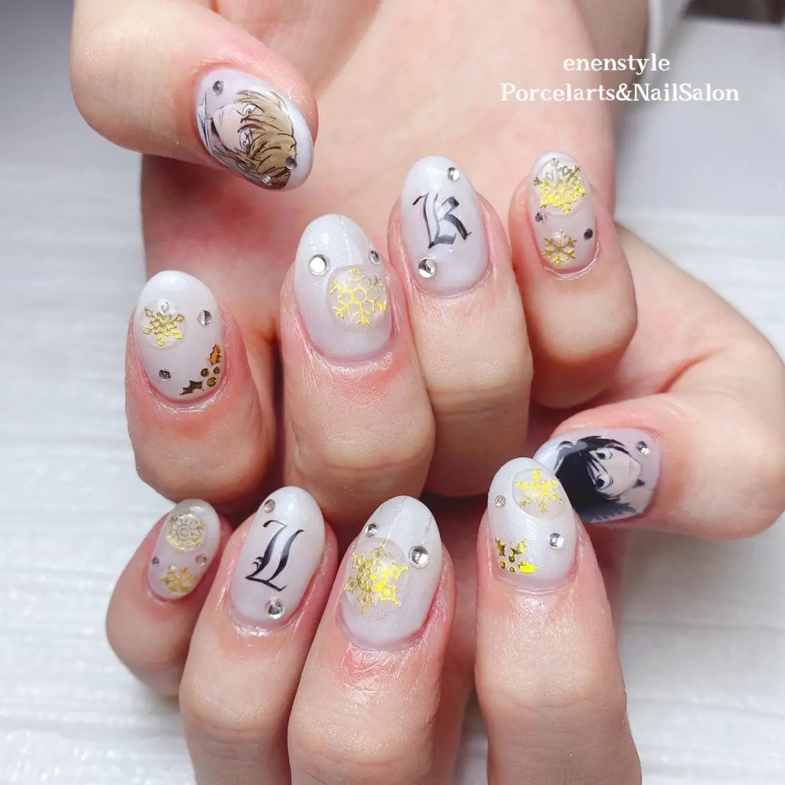 ミディアム ネイル 🐾enen style 🐾のネイルデザイン