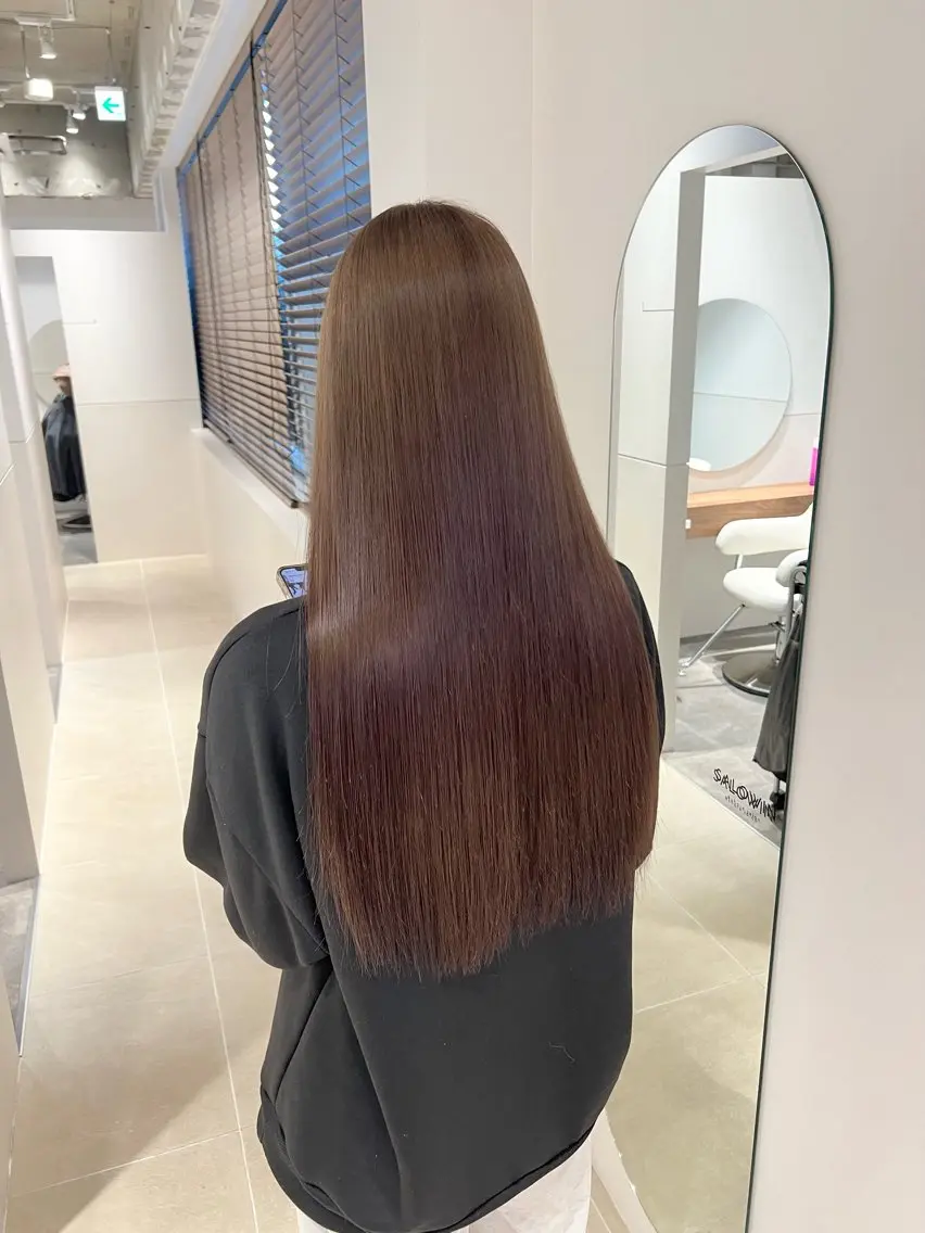 ✨️艶髪確定メニュー✨️透明感カラー+髪質改善ケラチントリートメント🫧の写真