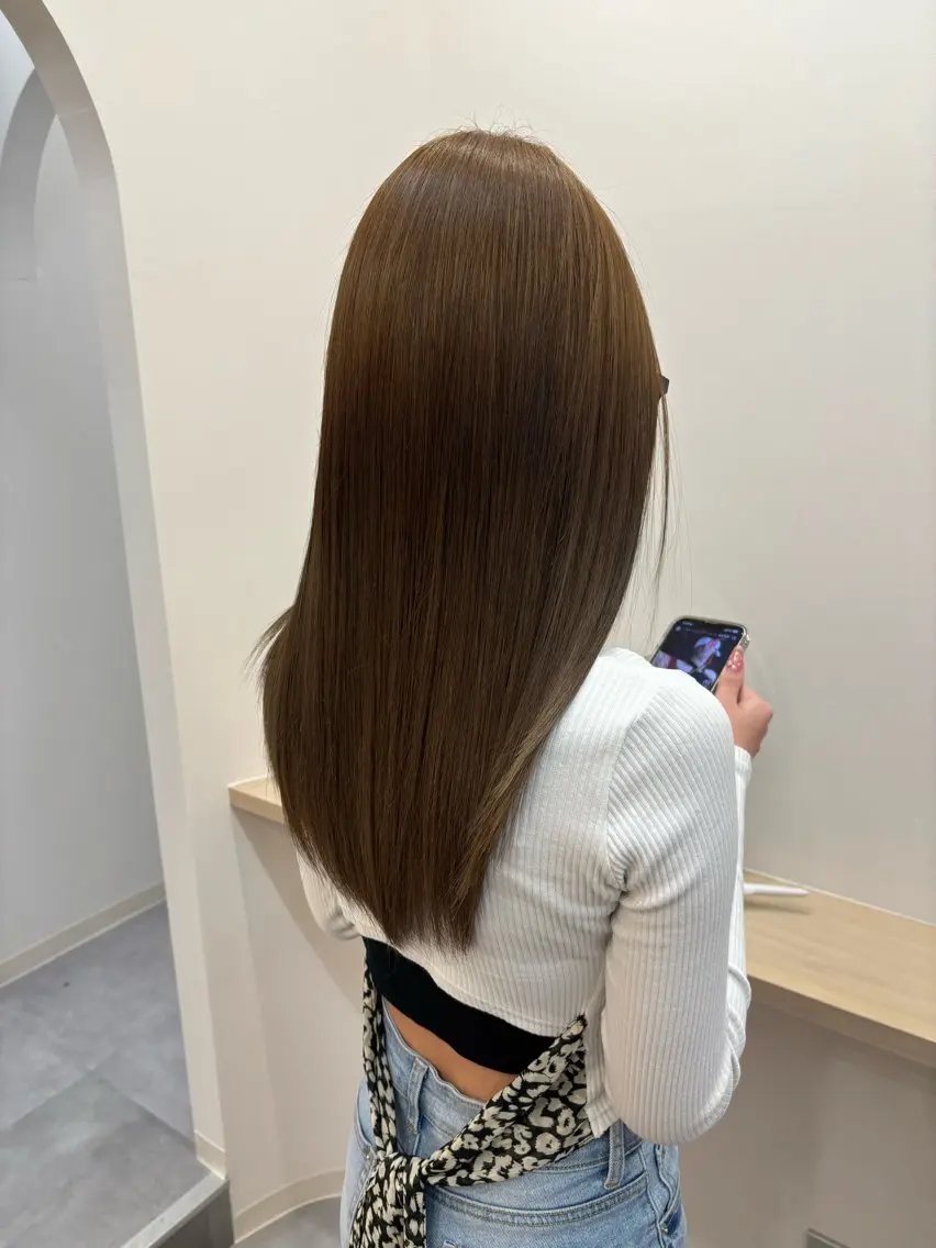 【人気No.2】カラー+リンゴ幹細胞トリートメント(7工程)+2000円で9工程に変更可能✨✨の写真