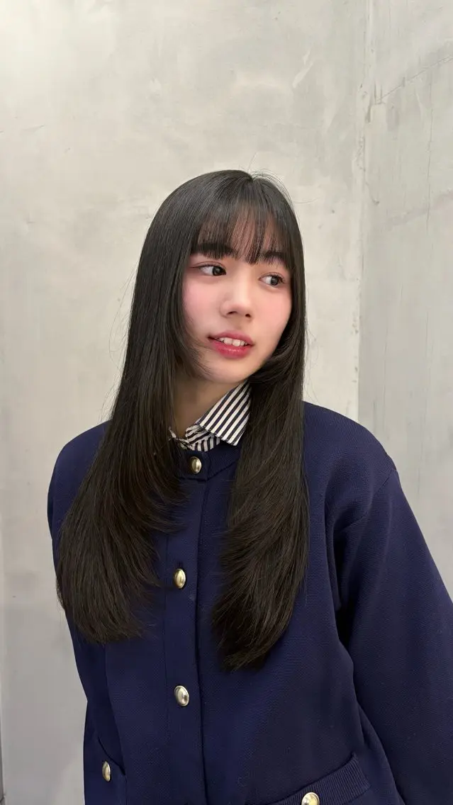 ロング 韓国風ヘア レイヤーカット mio🐶💗カット /艶カラー/矯正のヘアスタイル