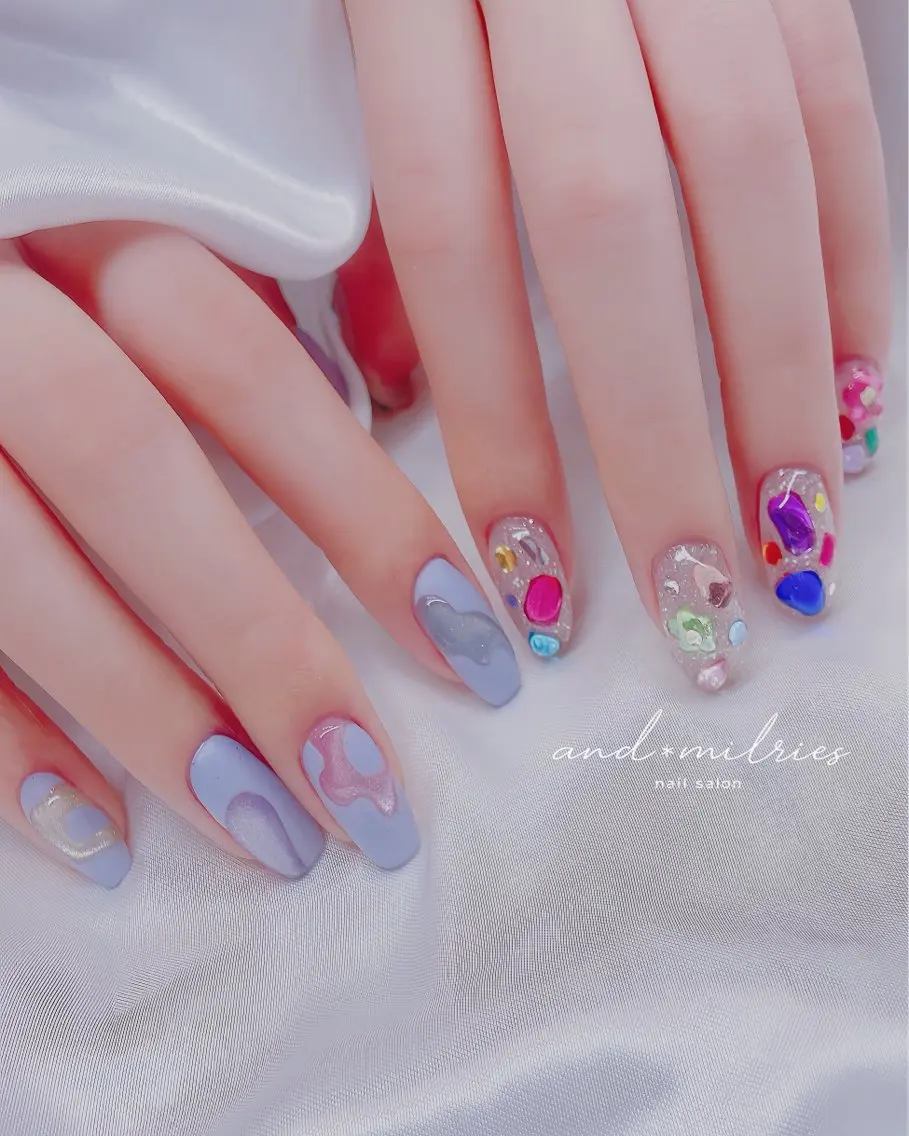 ネイル アートネイル 長さ出し ロングネイル ハンドネイル and* milriesのネイルデザイン