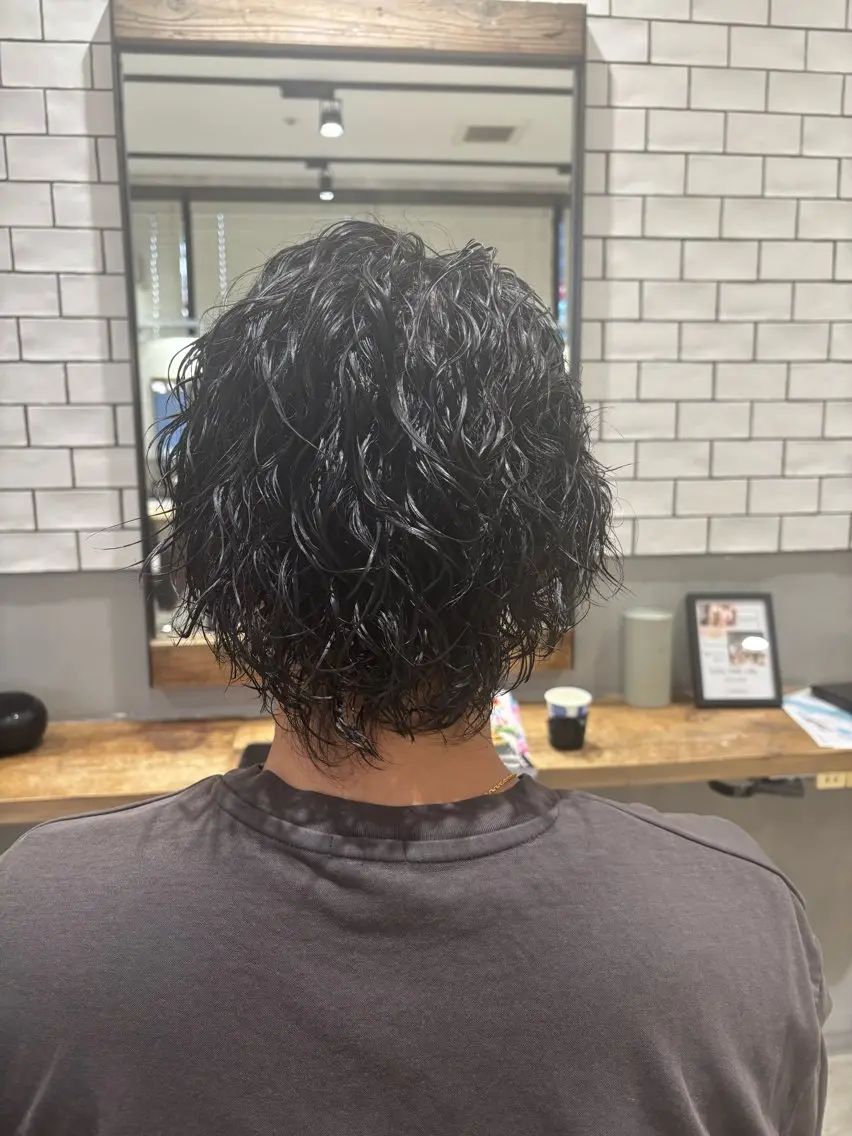 ミディアム カット パーマ トリートメント 菊地 優斗のヘアスタイル