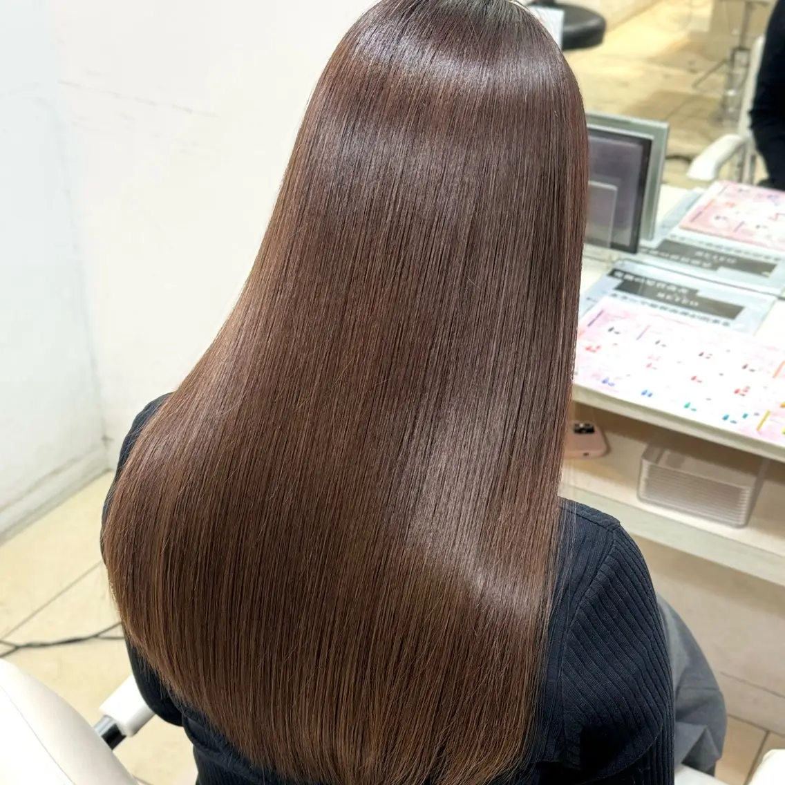 ロング カット ヘアカラー トリートメント 【髪質改善カラー】 あむ·. ⟡ 🖤のヘアスタイル