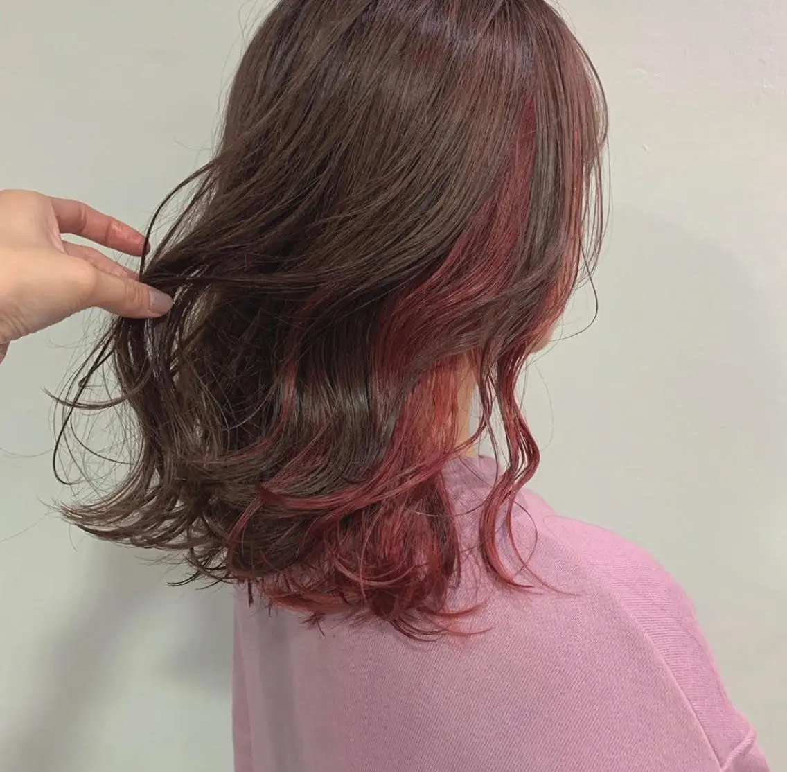 ミディアム カラー ブラウンカラー レッドカラー ヘアカラー トリートメント 是非可愛くさせて ください🩷sakiのヘアスタイル