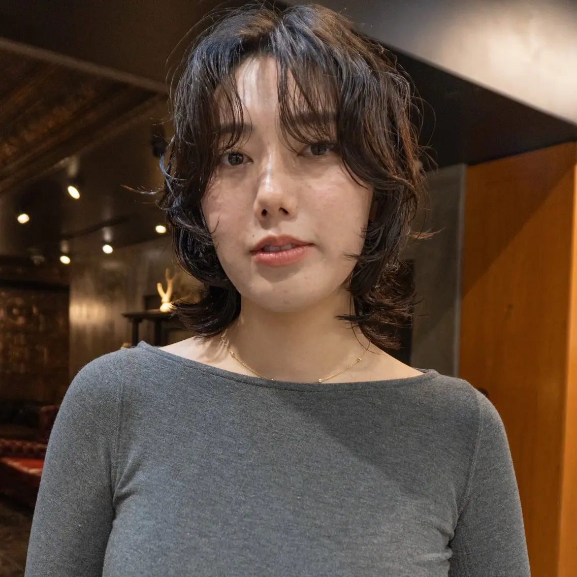 ショート パーマ ボブ ウルフカット カット パーマ トリートメント メンズヘア/パーマ/ SHOUTOのヘアスタイル