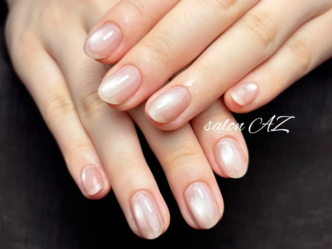ネイル アートネイル 長さ出し フットネイル フレンチネイル ジェルネイル salon AZのネイルデザイン