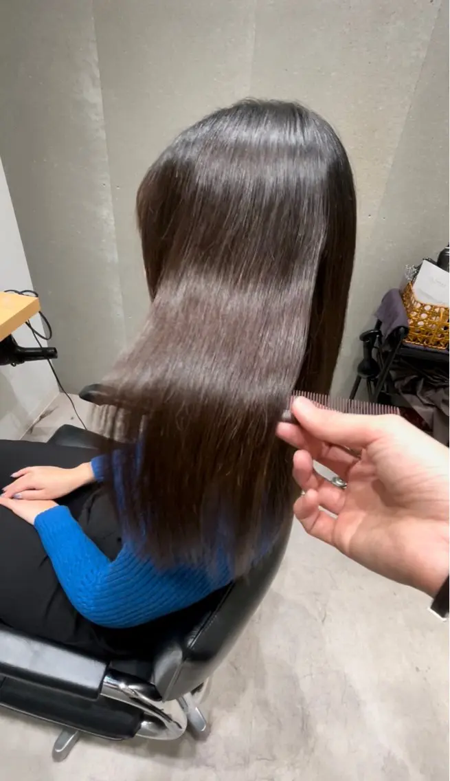 セミロング 髪質改善 トリートメント カット トリートメント 髪質改善ヘアケア 艶髪特化/上田のヘアスタイル