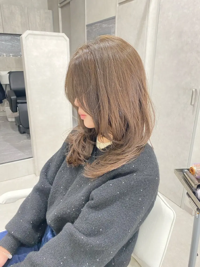 🥉人気No.3🇰🇷韓国レイヤー/似合わせカット+髪質改善ケアカラー🫧の写真