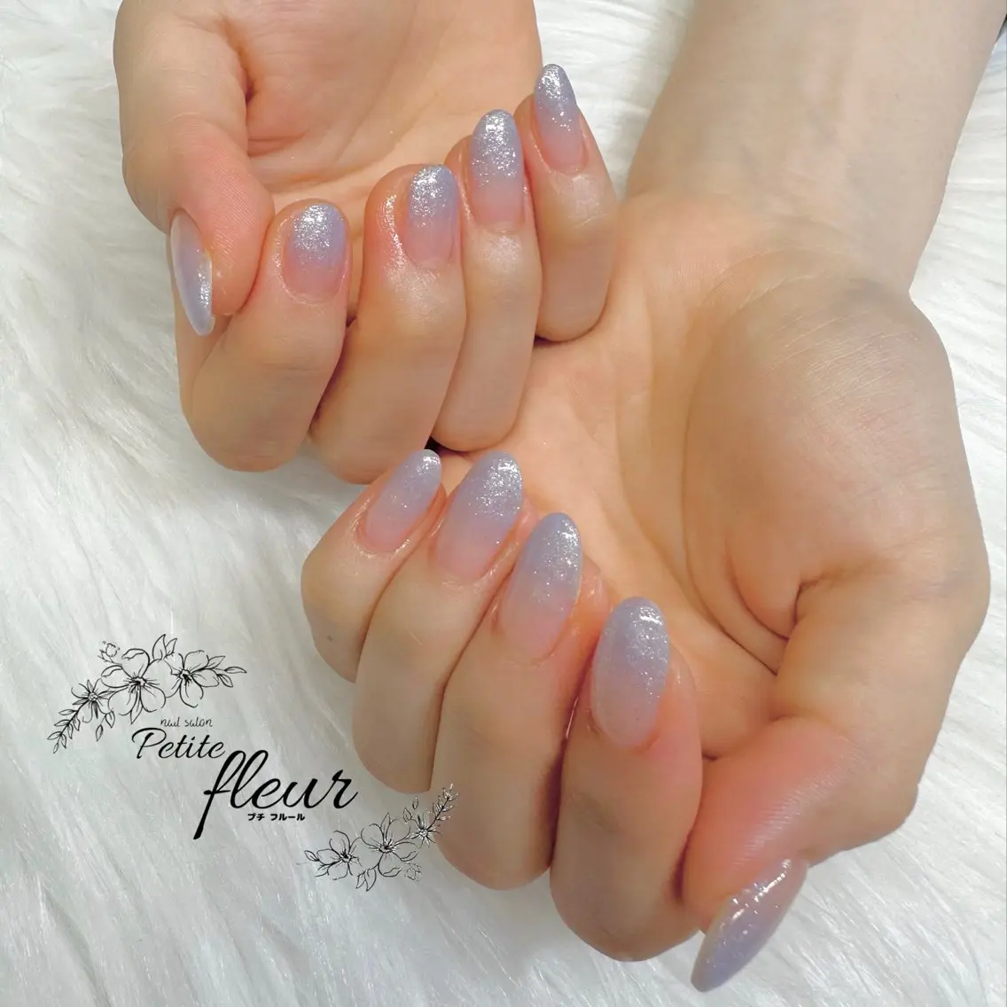 ネイル グラデーション ラメ(グリッター) ラメグラデーション ハンドネイル ❁⃘*。Petite fleur❁⃘*りさのネイルデザイン