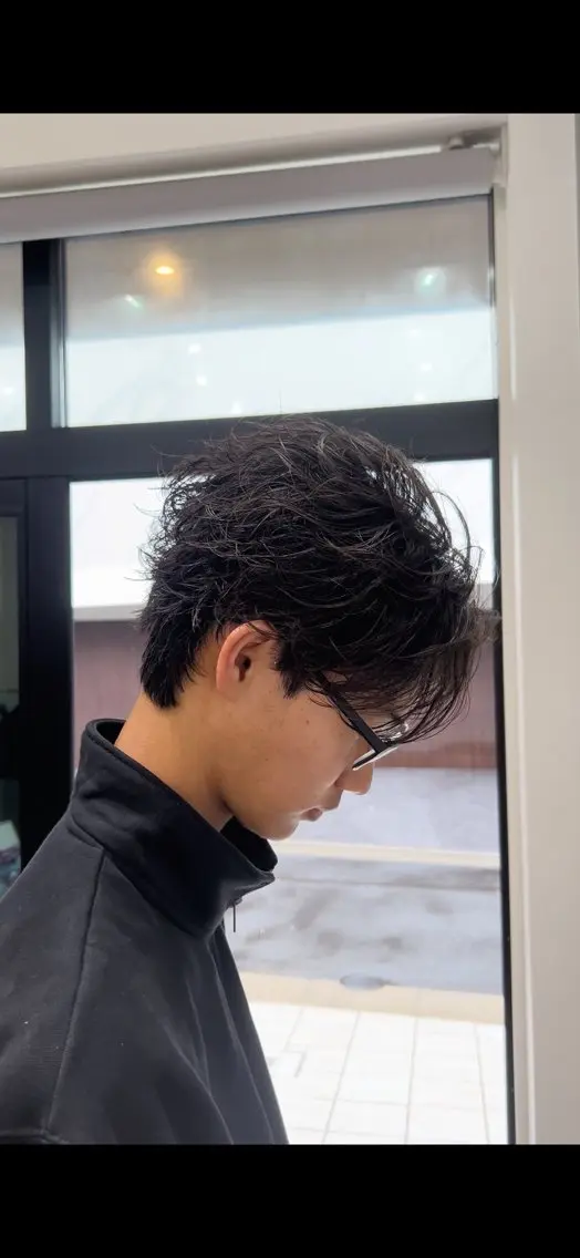 パーマ メンズ カット パーマ トリートメント fifth 山崎 颯人のヘアスタイル