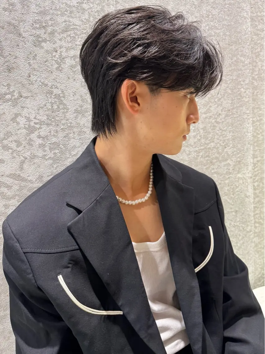 ショート パーマ メンズ カット 縮毛矯正 🔶似合わせセンター パート/ヤス🔶のヘアスタイル
