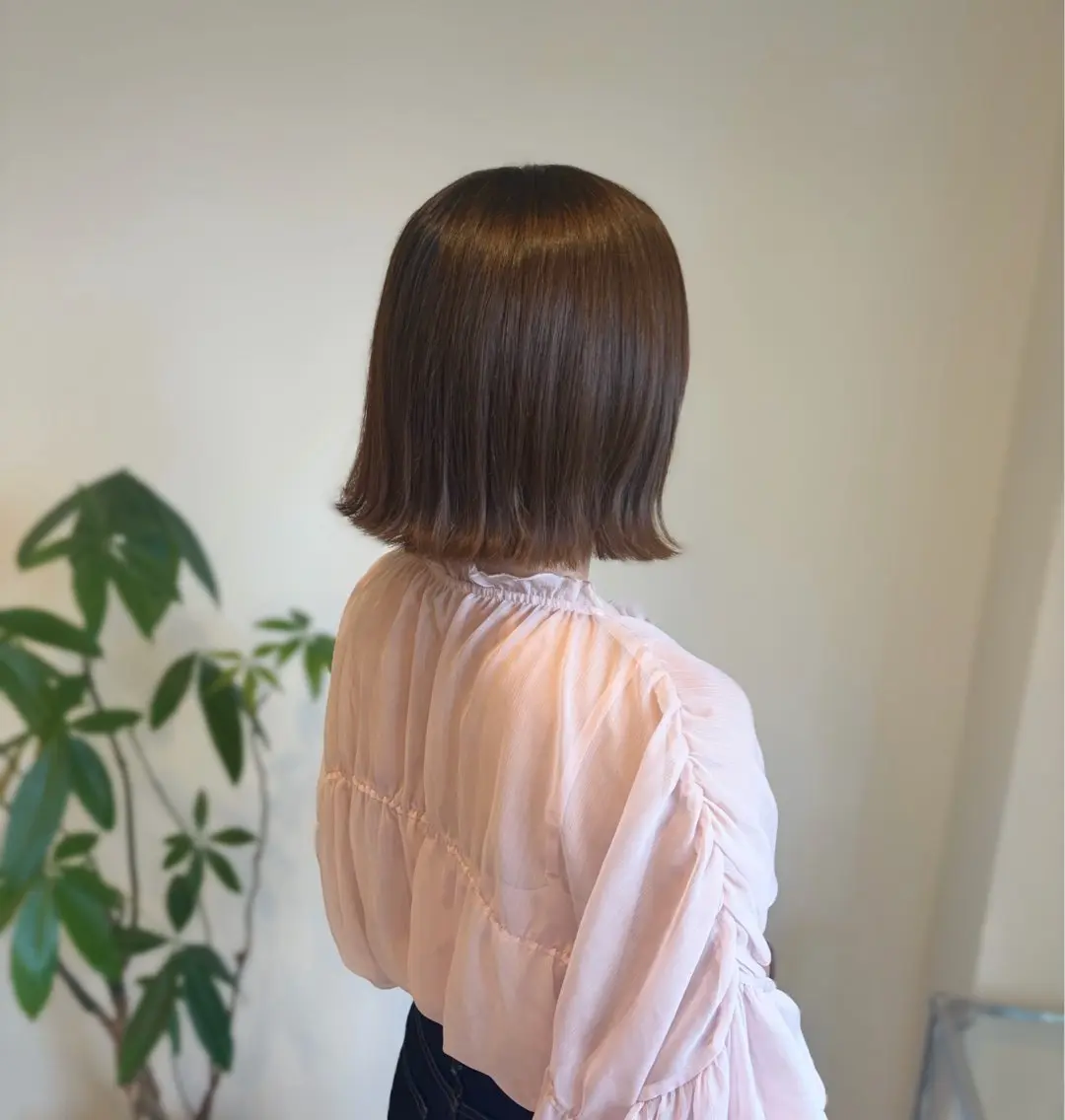 ミディアム カラー ヘアカラー トリートメント みはる ／暖色カラーのヘアスタイル
