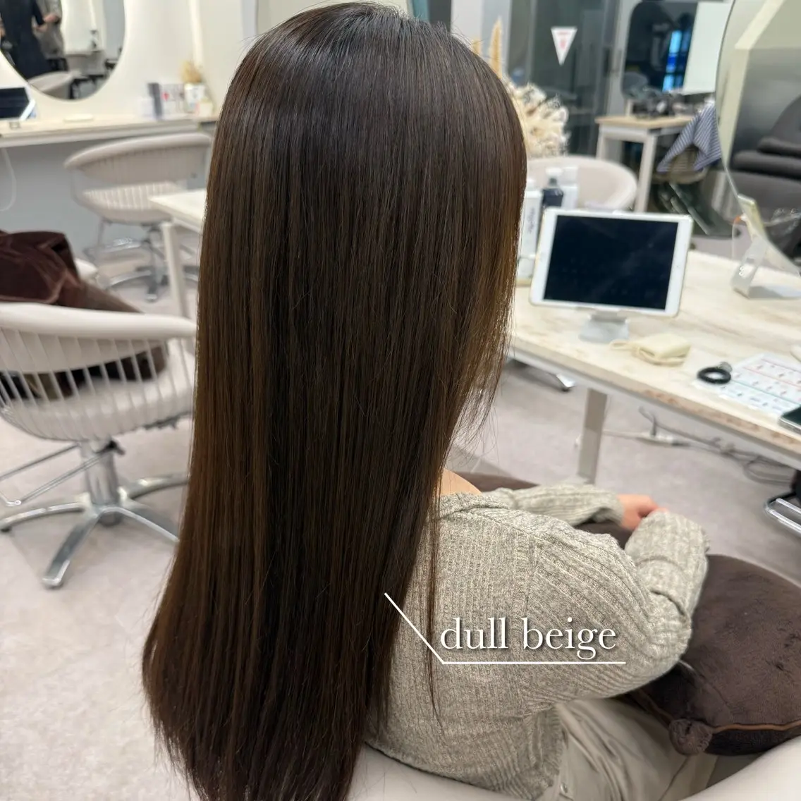 ロング カラー カット ヘアカラー トリートメント 美髪矯正/ベージュ カラー🧸綾里のヘアスタイル