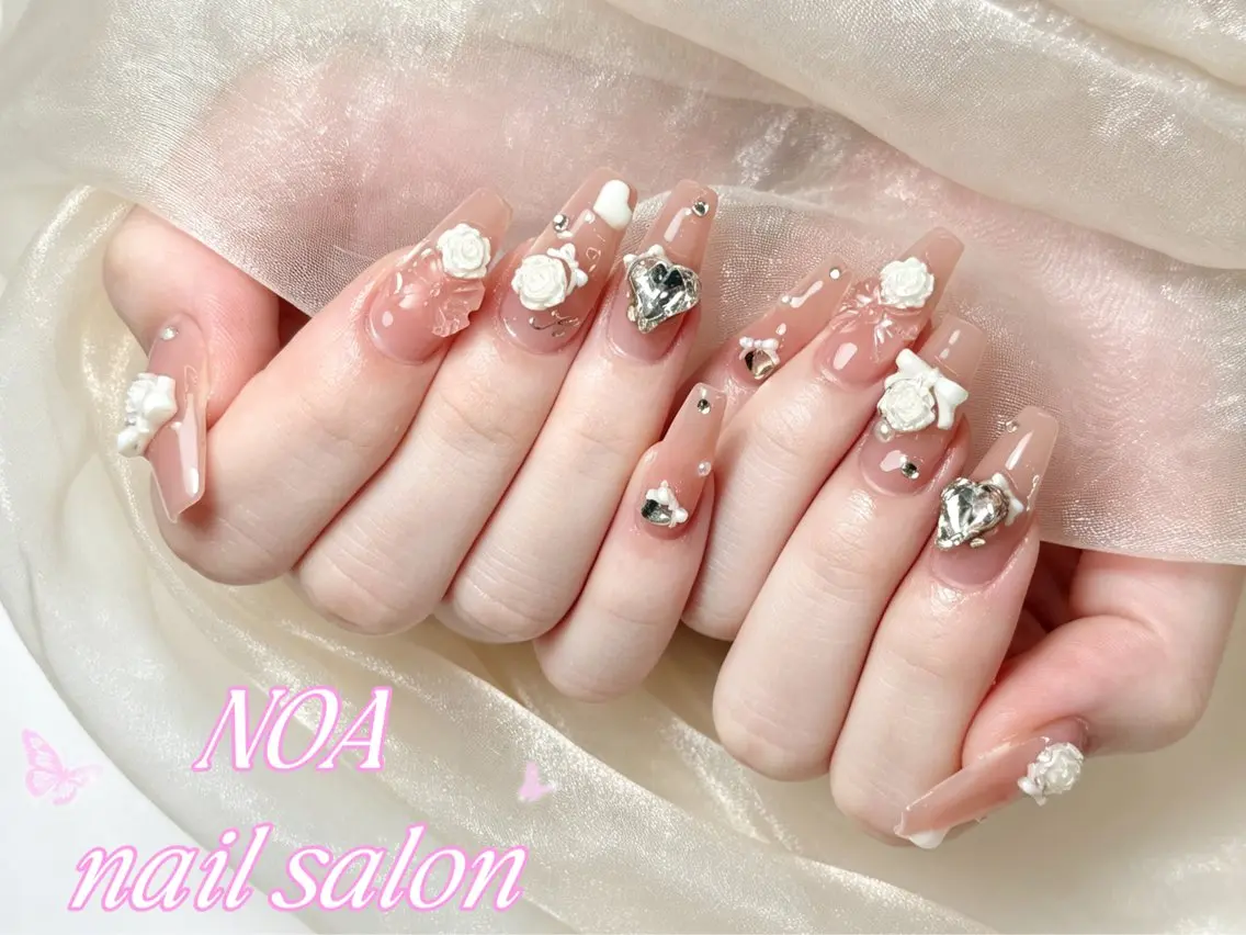 ロング ハンドネイル Noa Nail みつきのネイルデザイン